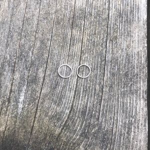 Simple, small, silver earrings. New condition
